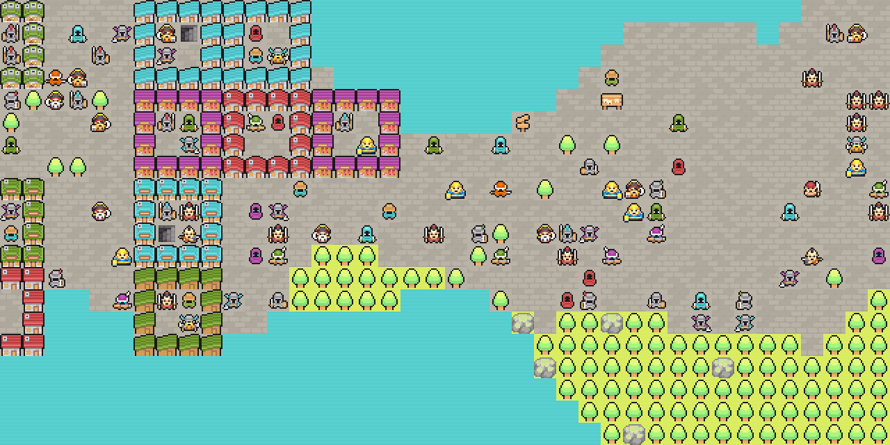 自作マップチップのテンプレートを適用した様子